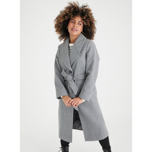 Grey on sale shawl coat