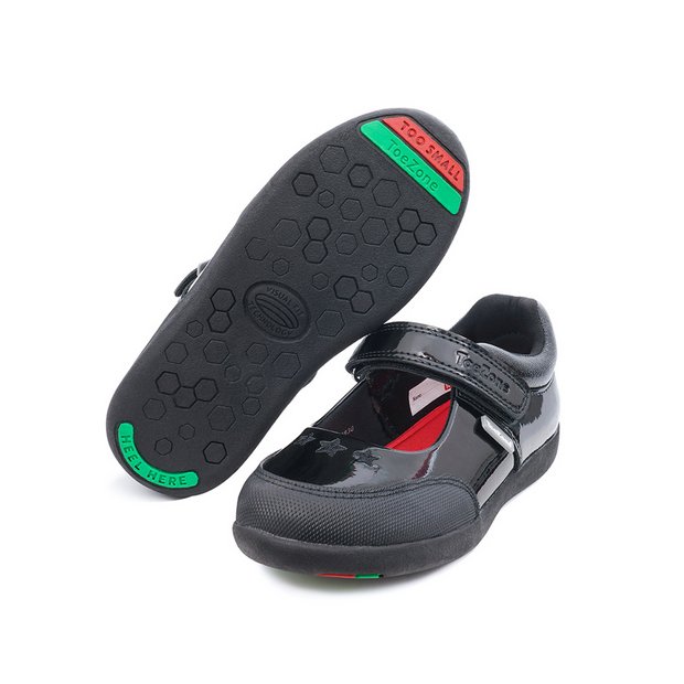 Buy ToeZone Black Patent Mary Jane Star Shoes 10 Infant School shoes Tu