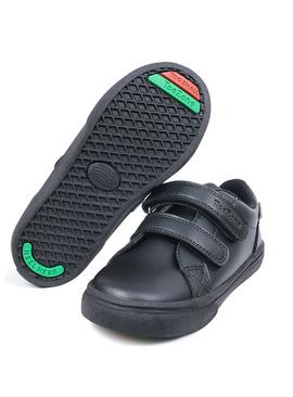 ToeZone® Black Twin Strap Shoes 