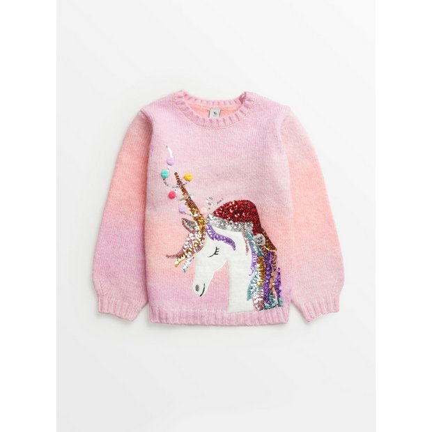 Kids unicorn christmas discount jumper