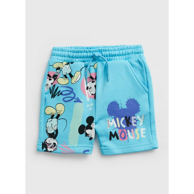 Buy Disney 100 Blue Mickey Mouse Coord Shorts 4-5 years | Shorts | Tu