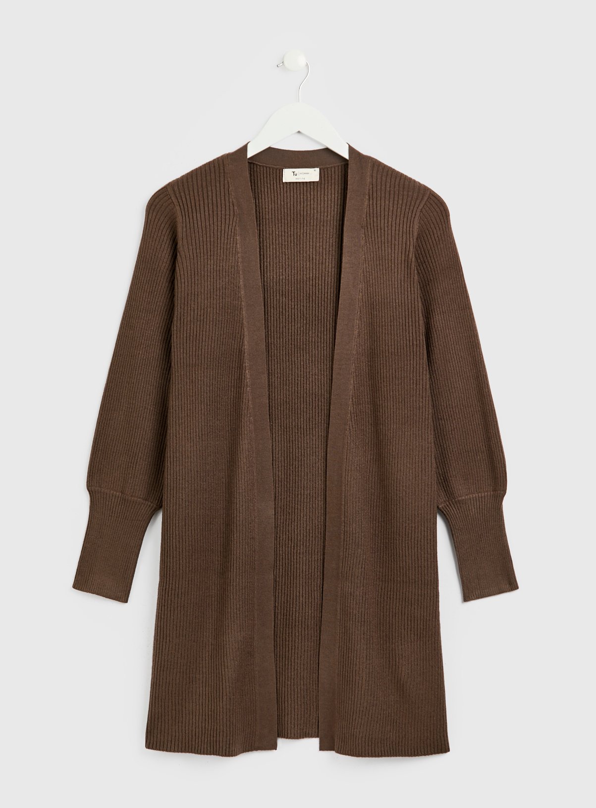 PETITE Longline Ribbed Cardigan 