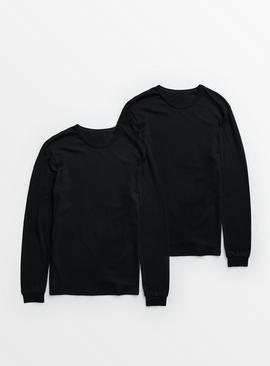 Black Thermal Long Sleeve Tops 2 Pack  