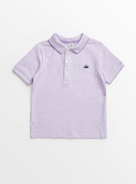 Lilac Tipped Polo Shirt 