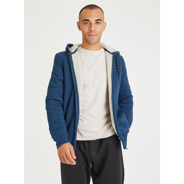 Borg zip shop up jumper