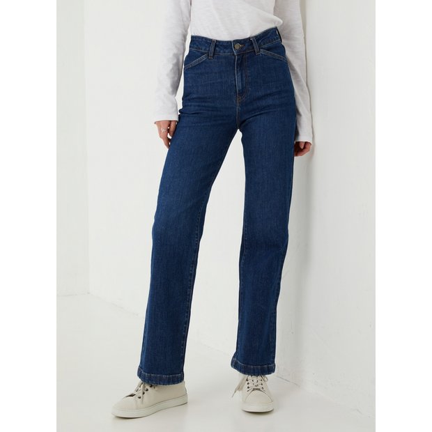 Buy FATFACE Dark Blue Elise Wide Leg Jeans - 16 | Jeans | Argos