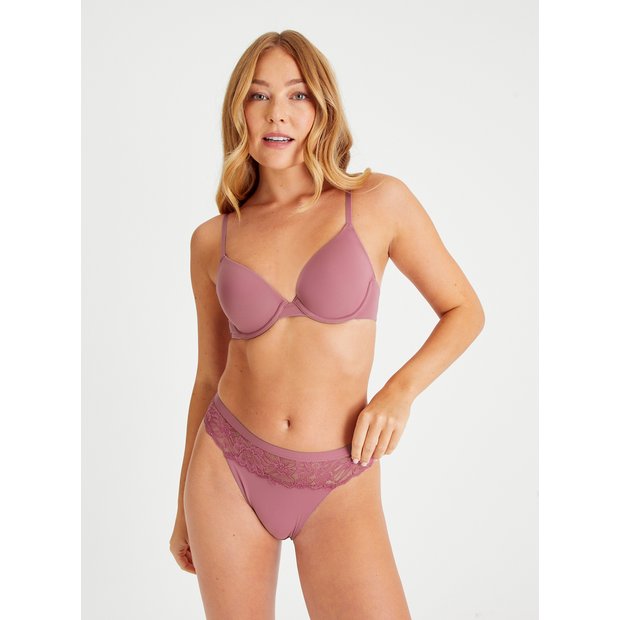 Buy A-GG Dark Pink Soft Touch T-Shirt Bra 40C, Bras