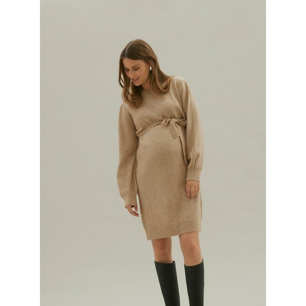 Buy Beige Maternity Jumper Dress S/UK8, Maternity