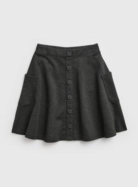 Grey Jersey Pocket Skirt 