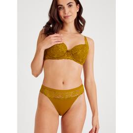 Buy A-GG Yellow Recycled Lace Full Cup Non Padded Bra - 40G, Bras