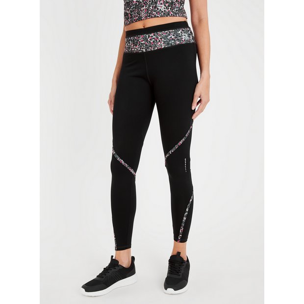 Active Petrol Jacquard Zebra Seam Free Coord Legging - S, £7 at Sainsbury's