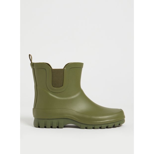 Buy Khaki Ankle Wellies 1 Boots and wellies Tu