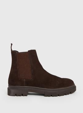 Brown Suede Chelsea Boots 
