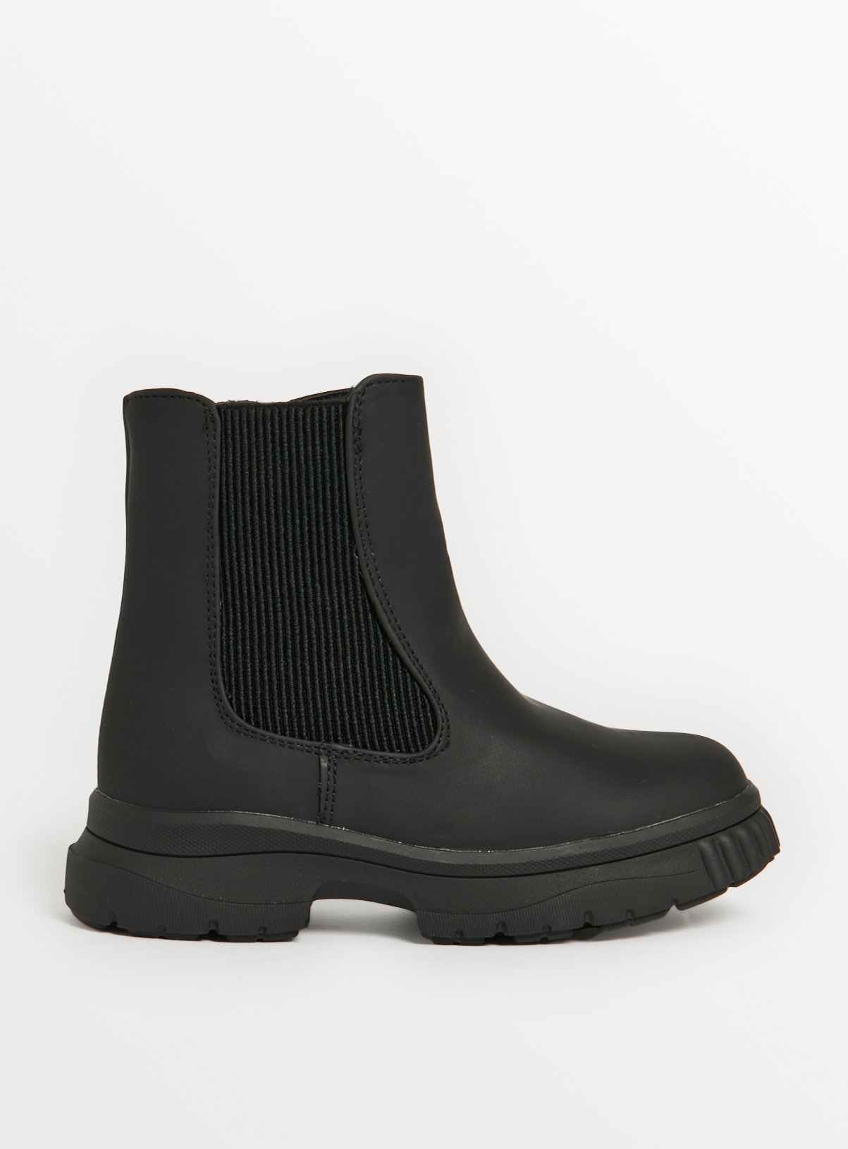 Black Chunky Chelsea Boots 