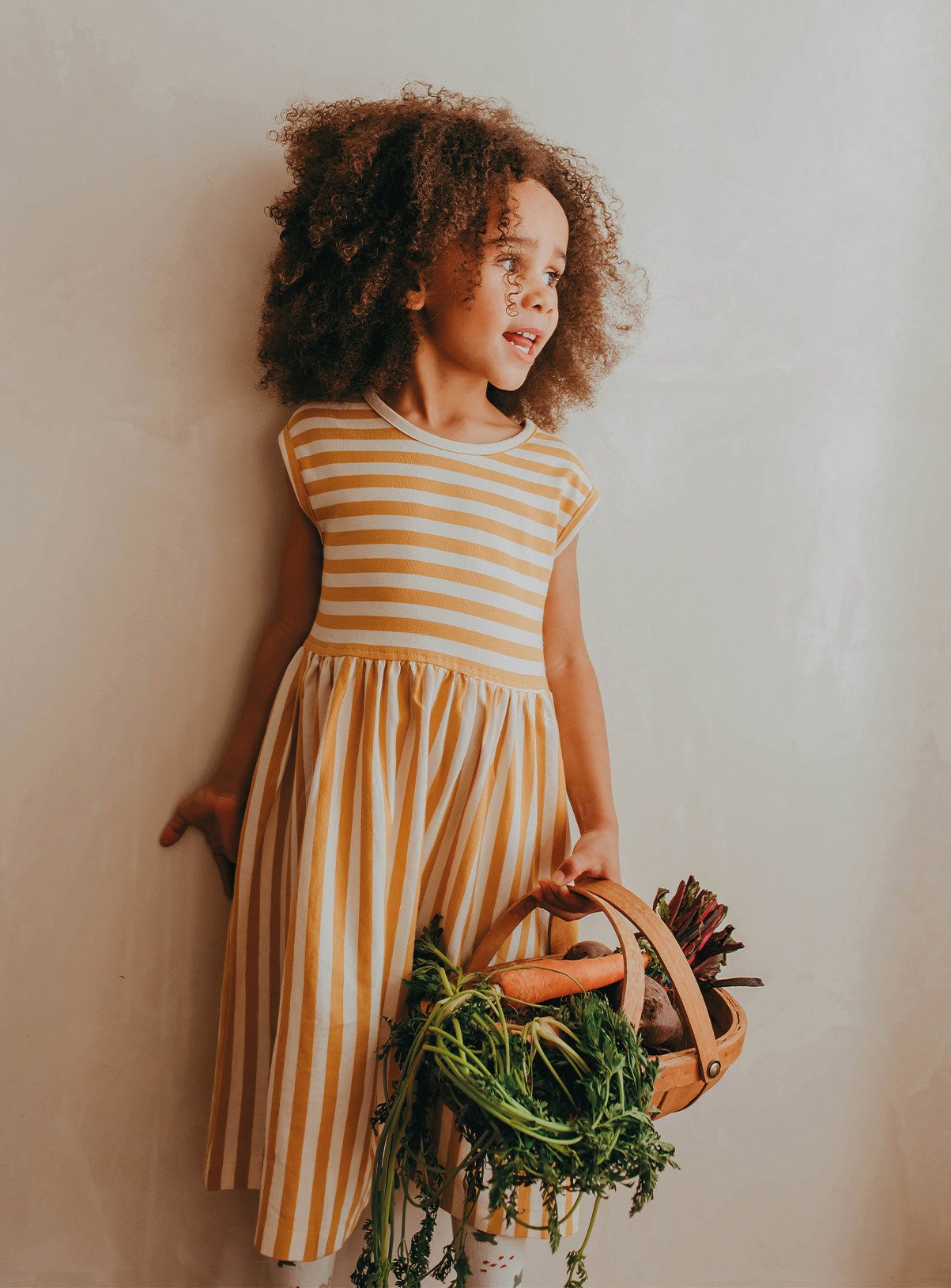 TURTLEDOVE LONDON Mustard Stripe Dress