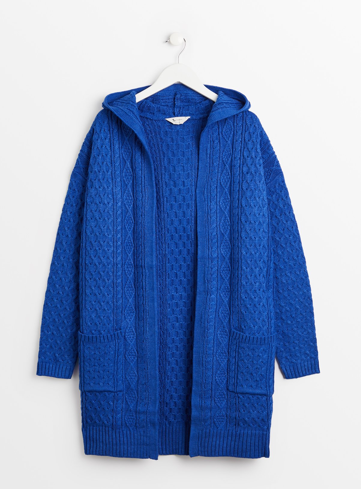 PETITE Longline Cable Knit Cardigan 