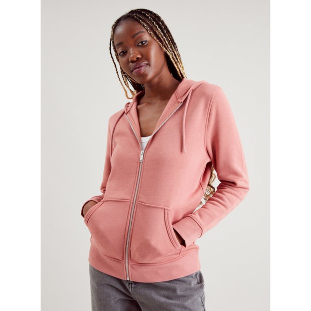 Buy Pink Zip-Through Hoodie S, Hoodies and sweatshirts