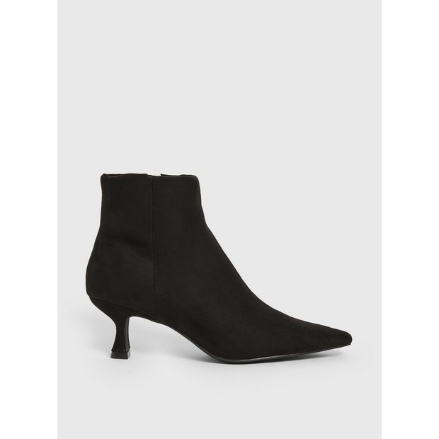 Kitten heel suede ankle boots sale