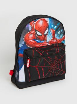 Spider-Man Black & Red Backpack One Size