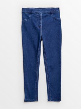 Next Girls Dark Blue Denim Stretch Skinny Jeggings Jeans Pants UK Age 3-4  Years