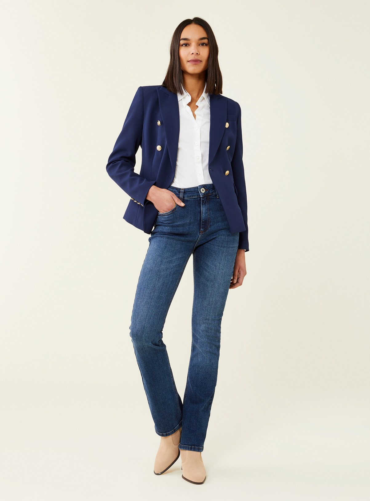 FINERY Navy Lydia Jacket 
