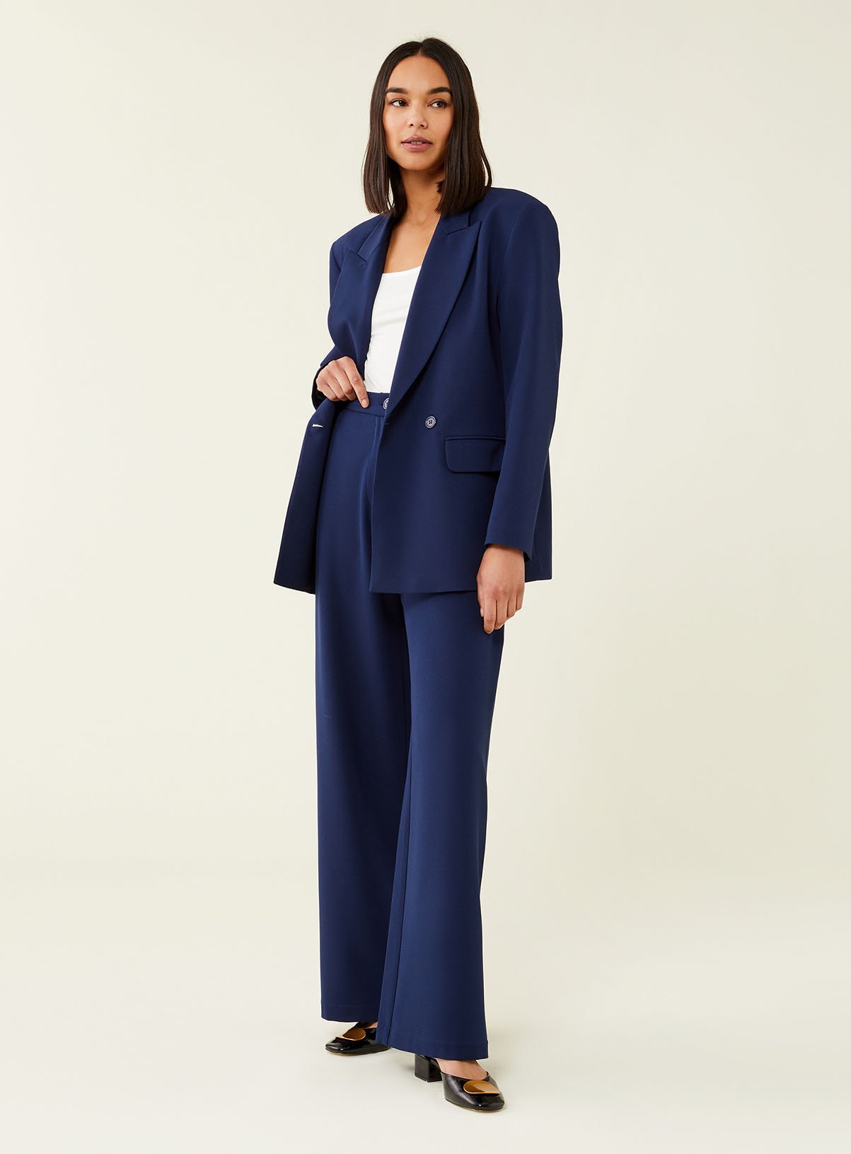 FINERY Navy Maeve Blazer 