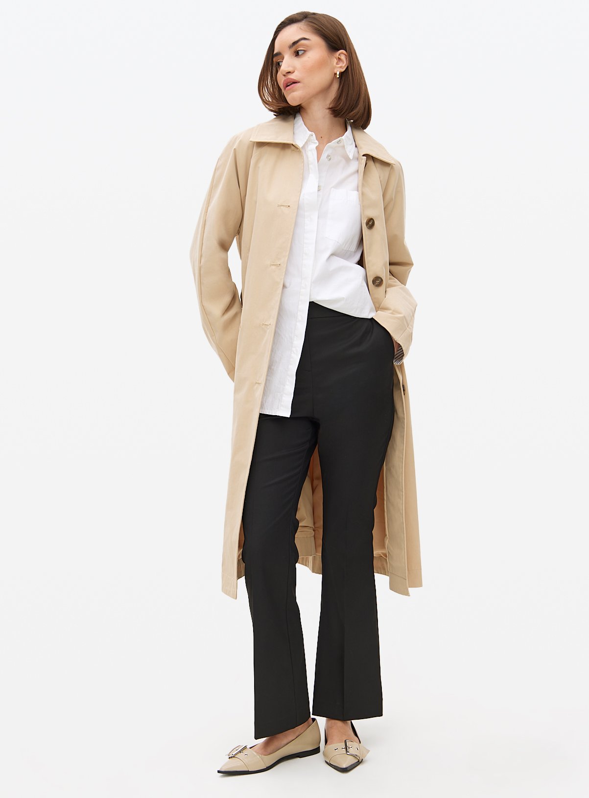 Black Kick Flare Trousers 12S