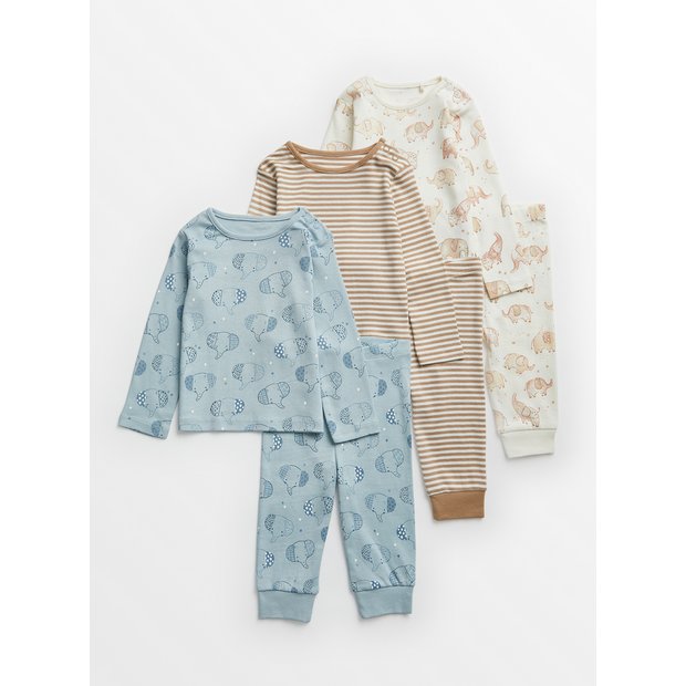 Buy Elephant Pyjamas 3 Pack 6 9 months Sleepsuits and pyjamas