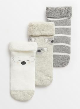 Koala & Stripy Socks 3 Pack 