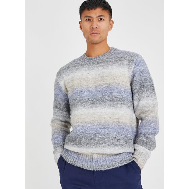 Buy Grey Ombre Stripe Jumper With Wool L | Jumpers and cardigans