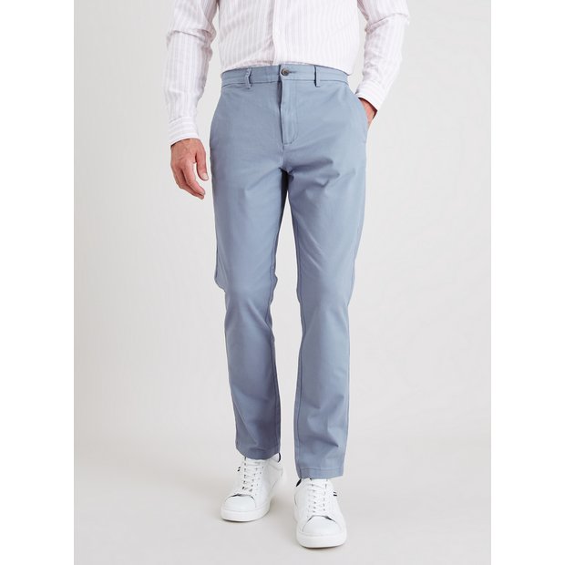 Blue cheap chino trousers