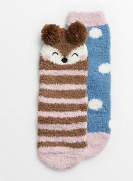 Fox Stripe & Spot Socks 