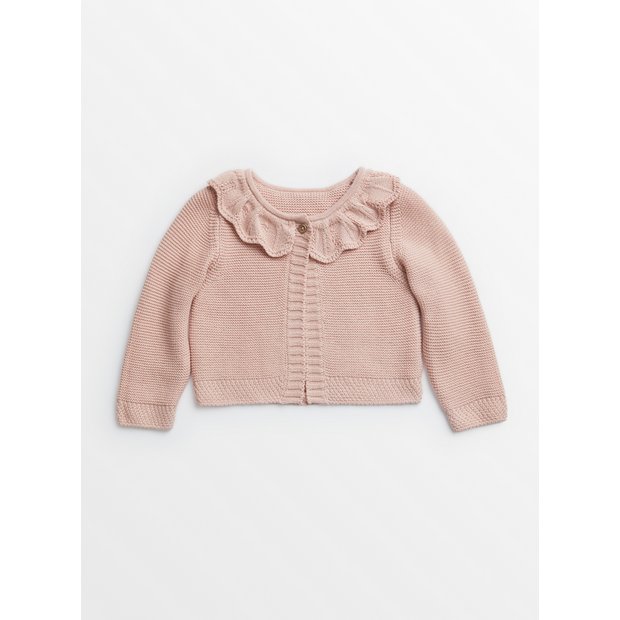 Buy Pink Frilly Collar Cardigan 18-24 months | Tops and t-shirts