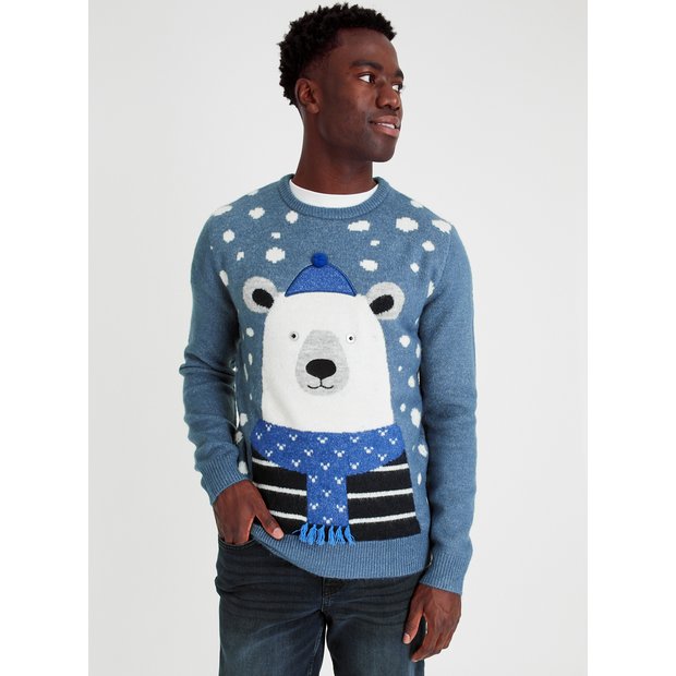 Polar bear christmas deals jumper mens