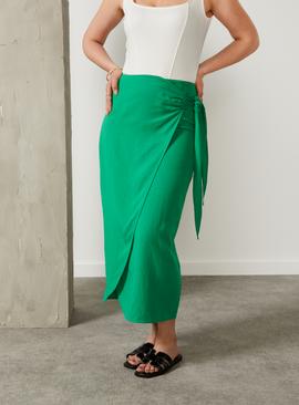For All The Love Linen Sarong Tie Skirt 