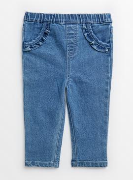 Blue Frill Detail Jeans 