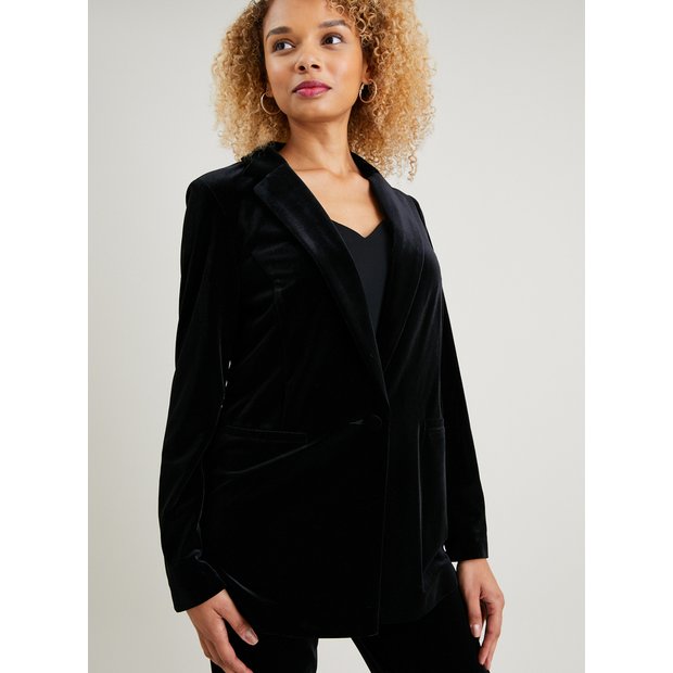 Buy Black Velvet Coord Blazer 18 | Coats | Tu