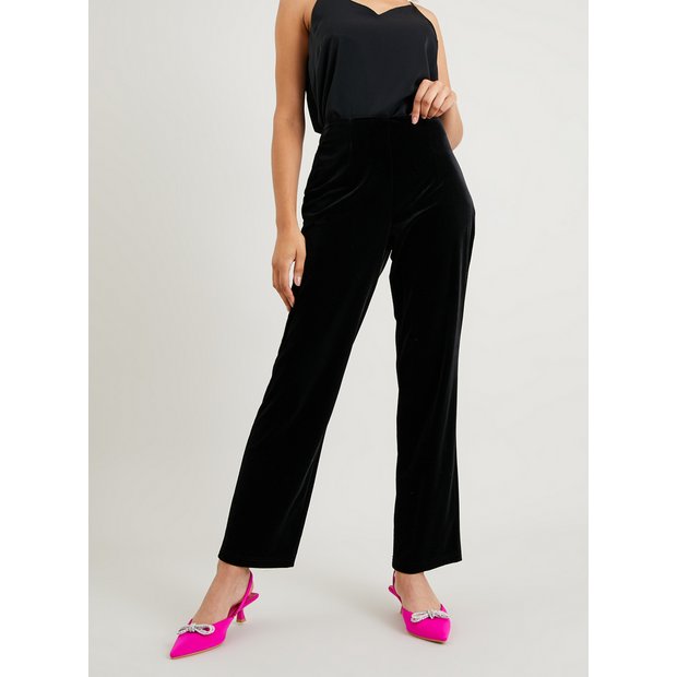 Crushed velvet trousers, Women's trousers