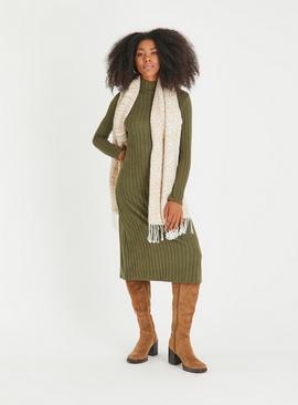Soft Touch Ribbed Jumper Dress 