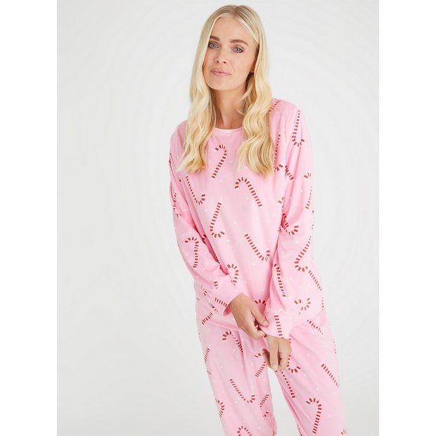 Buy Pink Candy Cane Pyjama Set 16 Christmas nightwear Tu