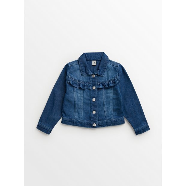 Buy Blue Frill Denim Jacket 1-1.5 years | Coats and jackets