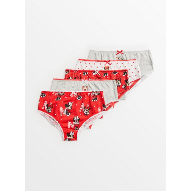 Buy Disney Minnie Mouse Briefs 5 Pack 10-11 years, Underwear, socks and  tights
