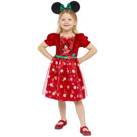 Disney Minnie Mouse Red Dress & Ears Costume 