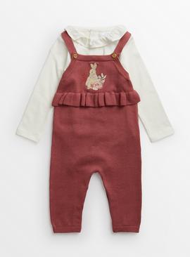 Peter Rabbit Knitted Dungarees Set 