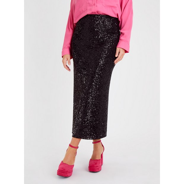 Pencil sequin clearance skirt