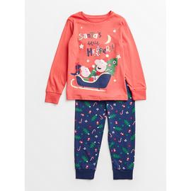 Christmas Peppa Pig Santa's Little Helpers Pyjamas 