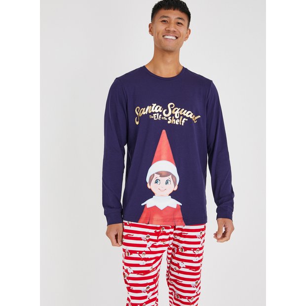 Buy Men s Christmas Family Dressing Elf On The Shelf Navy Pyjamas