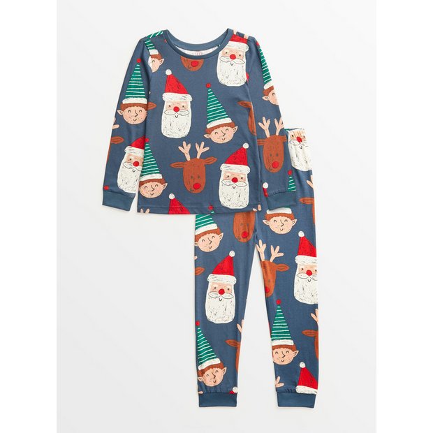 Buy Kids Christmas Family Navy Festive Faces Pyjamas 2 3 years