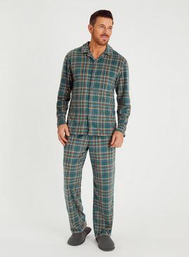 Green Check Fleece Pyjamas 