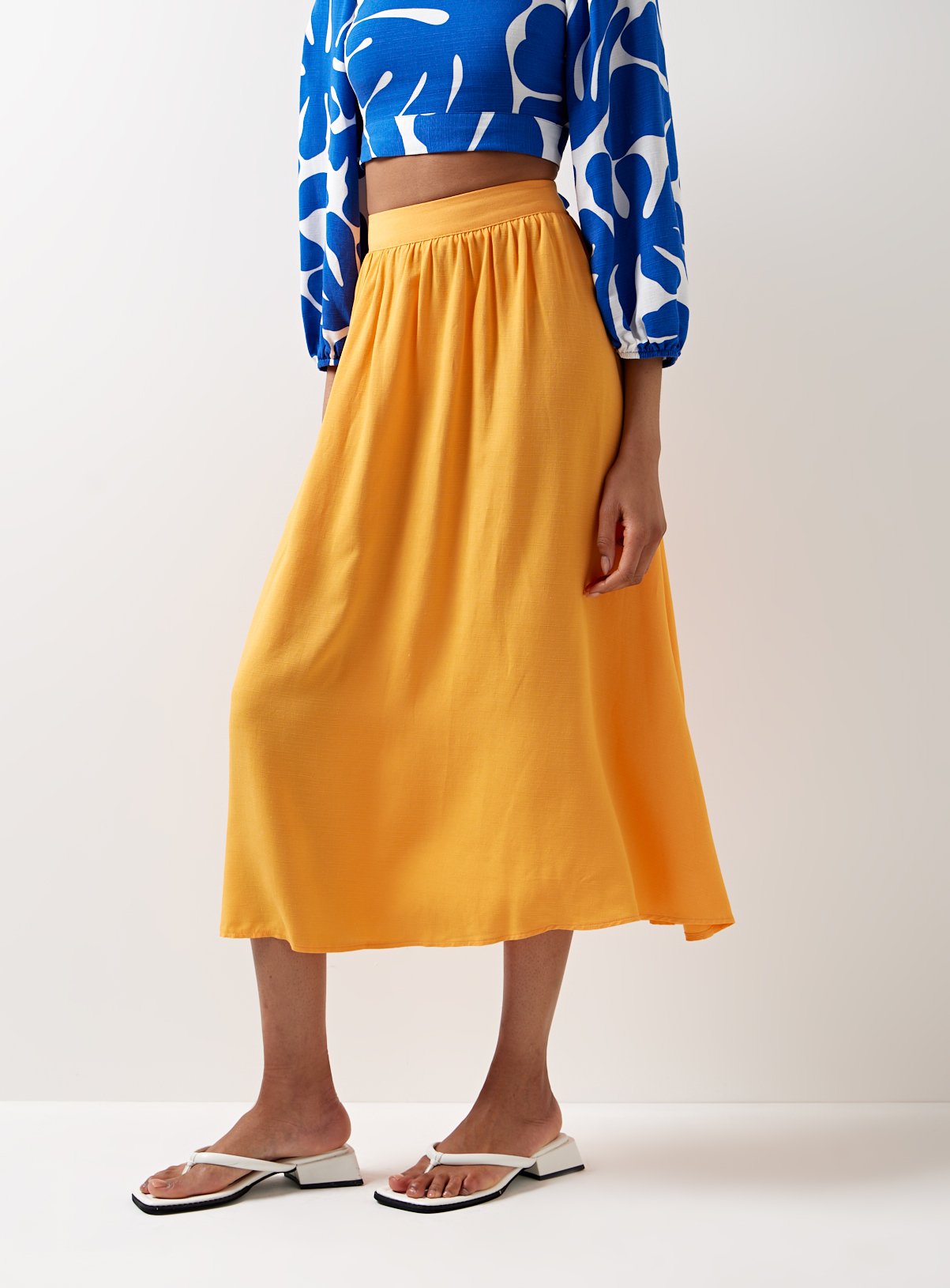For All The Love Linen Volume Midi Coord Skirt